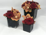 Flowerbox con  orchidee  e rose